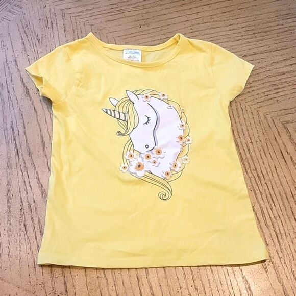 Unicorn yellow shirt 4T - Picture 1 of 5
